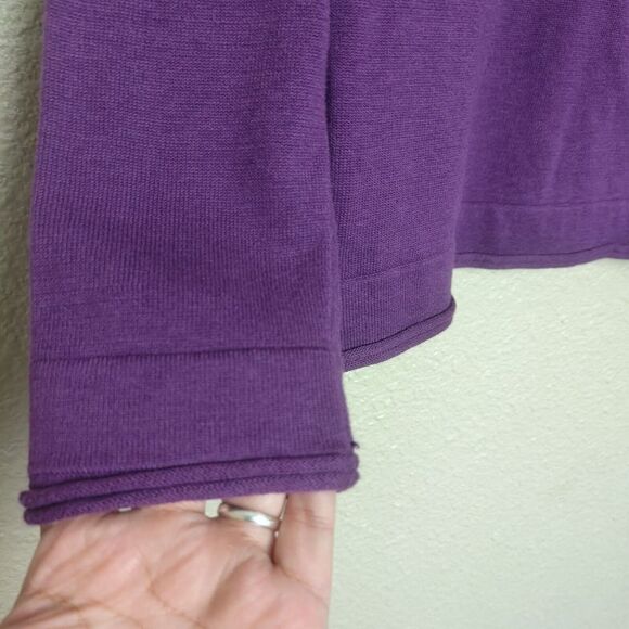 J.Jill Womens Top Size S Classic Turtleneck High Neck Long Sleeve T-Shirt Purple - Picture 5 of 8